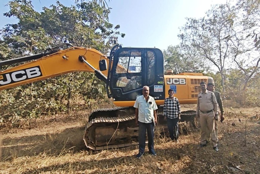 अवैध रेत उत्खनन पर बड़ी कार्रवाई...02 चैन माउंटेन मशीन एवं 03 ट्रैक्टर जब्त