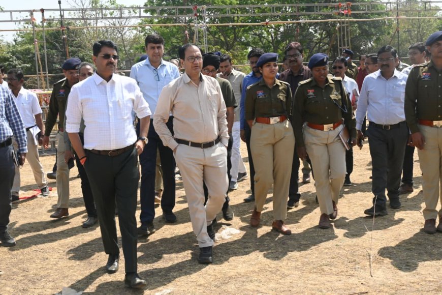 रहंगी में मुख्यमंत्री के आगमन की तैयारियां तेज...कलेक्टर-एसएसपी ने किया स्थल निरीक्षण