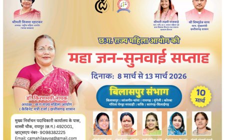 बिलासपुर में 10 मार्च को राज्य महिला आयोग की महा जन-सुनवाई