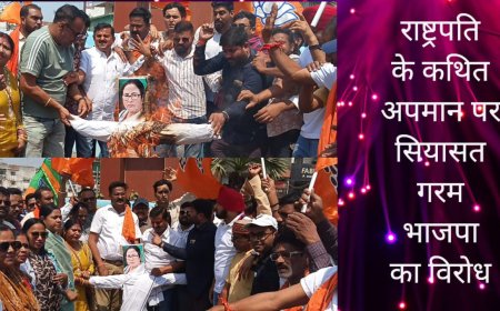 राष्ट्रपति के कथित अपमान पर सियासत गरम, बिलासपुर में भाजपा का विरोध प्रदर्शन