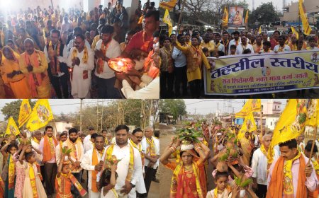 भक्त माता कर्मा की 1010वीं जयंती पर सीपत में भव्य शोभायात्रा, उमड़ा जनसैलाब