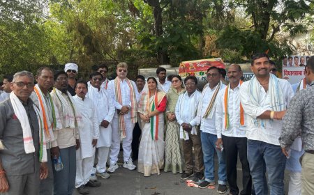 मनरेगा का नाम बदलने के विरोध में कांग्रेस का विधानसभा घेराव, त्रिलोक श्रीवास सैकड़ों समर्थकों के साथ हुए शामिल