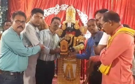 सिरगिट्टी सोलापुरी माता पूजा में 7 स्टार्स म्यूजिकल ग्रुप के डायरेक्टर-सिंगर राकेश रोशन शाह सम्मानित