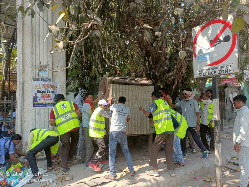 सत्यम चौक से भारतीय नगर चौक तक चला अतिक्रमण हटाओ अभियान ठेले जब्त दुकानदारों ने जताया विरोध