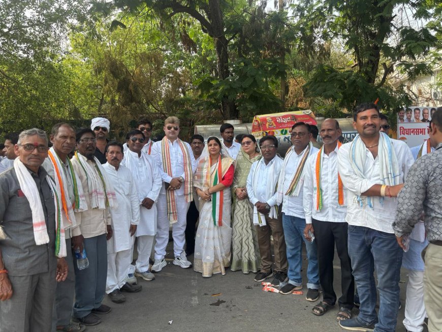 मनरेगा का नाम बदलने के विरोध में कांग्रेस का विधानसभा घेराव, त्रिलोक श्रीवास सैकड़ों समर्थकों के साथ हुए शामिल