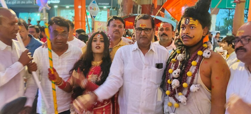 हिंदू नव वर्ष शोभायात्रा का अमर जवान चौक में रविंद्र सिंह ने किया भव्य स्वागत