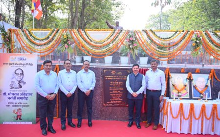 एसईसीएल मुख्यालय में बाबा साहेब डॉ.भीमराव अम्बेडकर की 135 वीं जयंती धूमधाम से मनाई गई