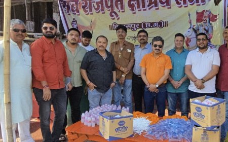 संत शिरोमणि सेन जी महाराज जयंती पर निकली शोभायात्रा का राजपूत समाज ने किया भव्य स्वागत