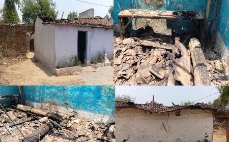 चिल्हाटी में घर में आगजनी: परिवार ने पड़ोसी पर लगाया आरोप,स्कूल सर्टिफिकेट जलने से परिवार परेशान, कार्रवाई की मांग