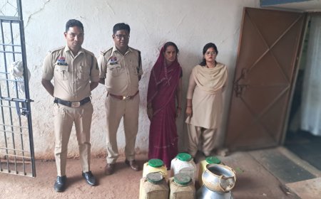 अवैध महुआ शराब बिक्री पर कोटा पुलिस की बड़ी कार्रवाई, 65 लीटर शराब के साथ महिला गिरफ्तार