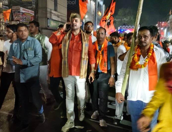 हनुमान जन्मोत्सव पर भव्य शोभायात्रा, बजरंगमय हुआ बिलासपुर