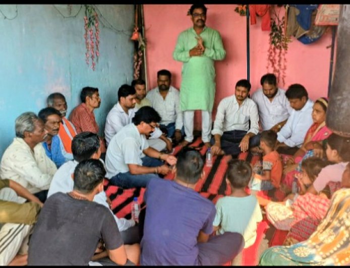 वार्ड क्रमक 12 बूढ़ा देव नगर सिरगिट्टी में हुई कांग्रेस की बैठक