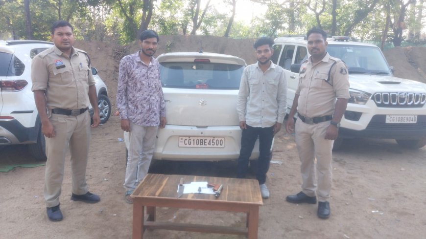 रतनपुर पुलिस की कार्रवाई चाकू और कट्टा लेकर लोगों को डराने वाले दो आरोपी गिरफ्तार, जेल भेजे गए