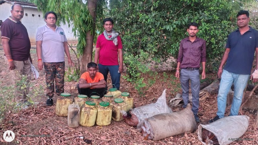 रतनपुर पुलिस की बड़ी कार्रवाई: 141 लीटर महुआ शराब सहित एक आरोपी गिरफ्तार