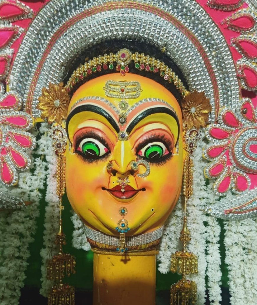 श्री सोलापुरी माता जी की भव्य शोभा यात्रा के साथ नगर परिक्रमा, गणेश नगर नयापारा चौक में भक्तों के द्वारा स्वागत