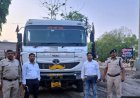 रेत के अवैध परिवहन पर बड़ी कार्रवाई, 6 हाइवा और 3 ट्रैक्टर जब्त