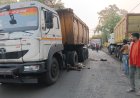 तेज रफ्तार ट्रेलर की चपेट में आने से गाय की मौत, चालक वाहन छोड़कर फरार