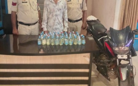 चकरभाठा पुलिस की बड़ी कार्रवाई: 52 पाव अवैध शराब के साथ आरोपी गिरफ्तार, मोटरसाइकिल जब्त