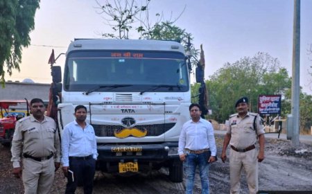 रेत के अवैध परिवहन पर बड़ी कार्रवाई, 6 हाइवा और 3 ट्रैक्टर जब्त