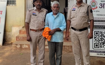 सीपत पुलिस की त्वरित कार्यवाही...पत्नी पर चरित्र शंका के चलते जहर पिलाने वाला आरोपी 24 घंटे में गिरफ्तार