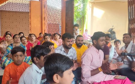 पुरुषोत्तम मास में भक्ति की बही गंगा, सीपत के बजरंगबली मंदिर में भव्य धार्मिक आयोजन संपन्न