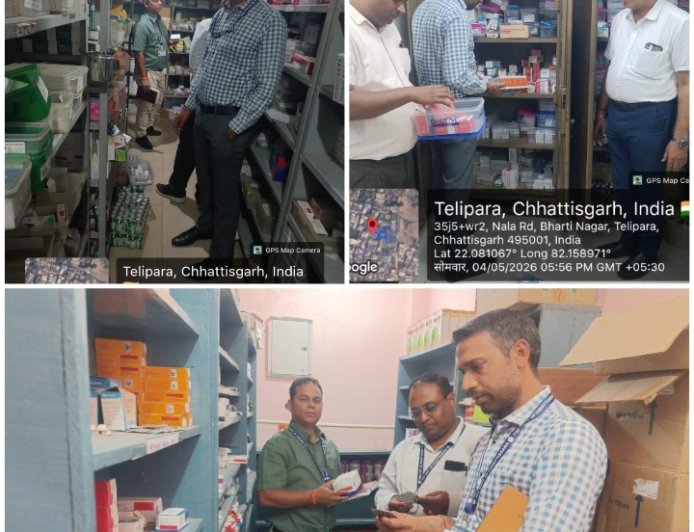 बिलासपुर में “सही दवा शुद्ध आहार” अभियान के तहत औषधि दुकानों व वैक्सीन स्टोर की जांच