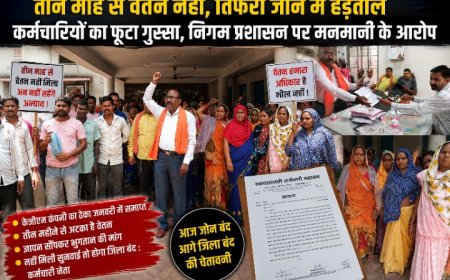 तीन माह से वेतन नहीं, तिफरा जोन में प्लेसमेंट कर्मचारियों की हड़ताल; निगम प्रशासन पर मनमानी के आरोप