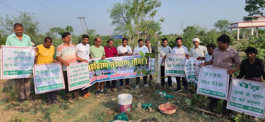 विश्व पर्यावरण दिवस पर महमंद में पौधारोपण, जल संरक्षण का लिया संकल्प