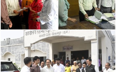 कलेक्टर ने बिलासपुर व सकरी तहसीलों का किया औचक निरीक्षण
