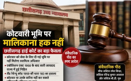 कोटवारी भूमि पर मालिकाना हक नहीं, छत्तीसगढ़ हाई कोर्ट की संवैधानिक पीठ का बड़ा फैसला