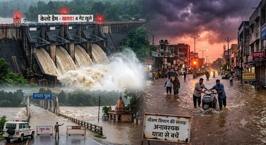 छत्तीसगढ़ में मानसून का 'ऑरेंज अलर्ट': 5 दिनों तक भारी बारिश की चेतावनी, केलो डैम के खोले गए 4 गेट