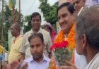 कटघोरा–डोंगरगढ़–मुंगेली रेल लाइन की स्वीकृति पर केंद्रीय मंत्री तोखन साहू का भव्य स्वागत