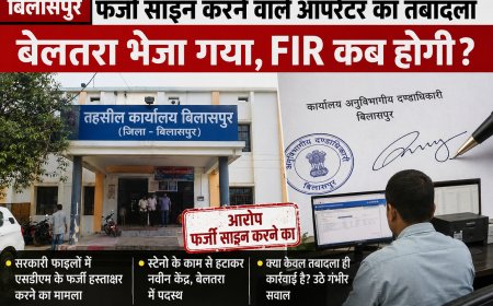 फर्जी हस्ताक्षर मामले में सिर्फ बेलतरा तबादला! SDM के दस्तखत की नकल के आरोप में ऑपरेटर पर FIR कब होगी?
