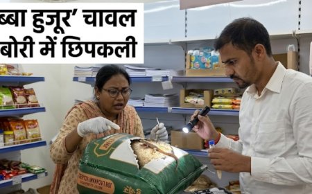बिलासपुर में बड़ी कार्रवाई: 'अब्बा हुजूर' चावल का स्टॉक जब्त, दुकानदार को मिला नोटिस