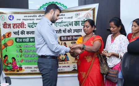 'एक राखी-एक पौधा': रायगढ़ में स्व-सहायता समूह की महिलाओं ने तैयार की पर्यावरण-अनुकूल बीज राखियां