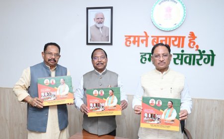 छत्तीसगढ़: सीएम विष्णु देव साय ने मिनवाखाड़ संसदीय संकुल विकास परियोजना पर आधारित पुस्तक का किया विमोचन