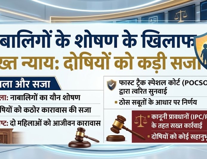 नाबालिग से देह व्यापार और गैंगरेप मामले में 2 महिलाओं सहित 5 दोषियों को अंतिम सांस तक उम्रकैद
