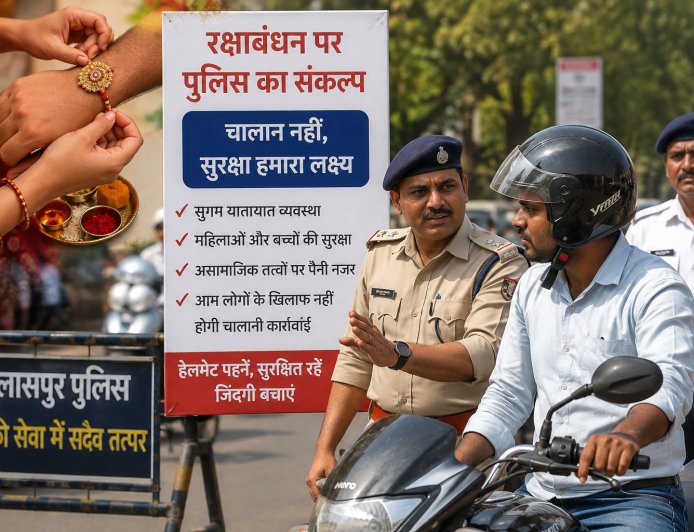 रक्षाबंधन पर चालान नहीं, सुरक्षा पर रहेगा पुलिस का फोकस