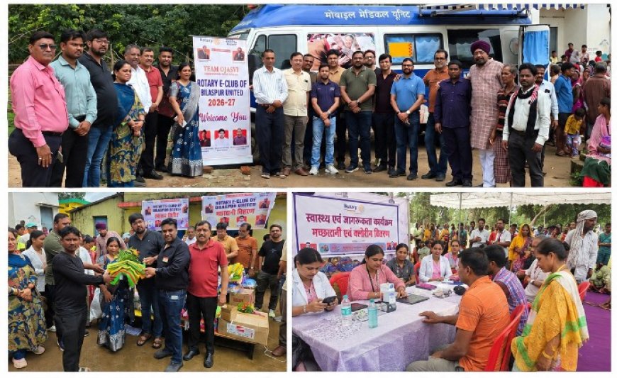 कोटा क्षेत्र में रोटरी ई-क्लब की बड़ी पहल: 1500 मच्छरदानियां और 500 क्लोरीन बोतलों का वितरण