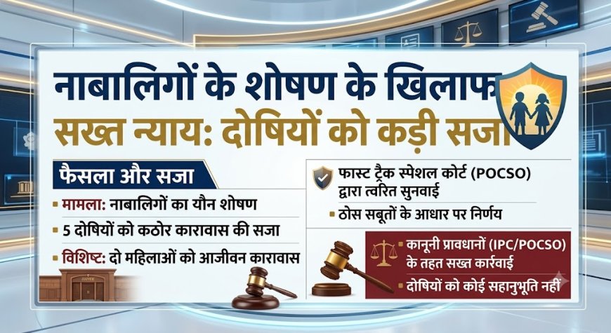 नाबालिग से देह व्यापार और गैंगरेप मामले में 2 महिलाओं सहित 5 दोषियों को अंतिम सांस तक उम्रकैद