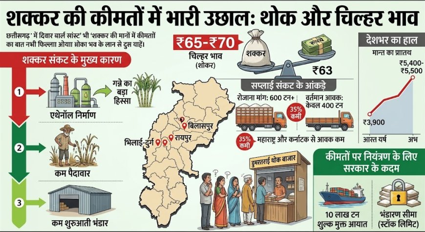 शक्कर का इथेनॉल में रूपांतरण: शक्कर की कमी का सबसे बड़ा कारण है गन्ने से इथेनॉल बनाना।