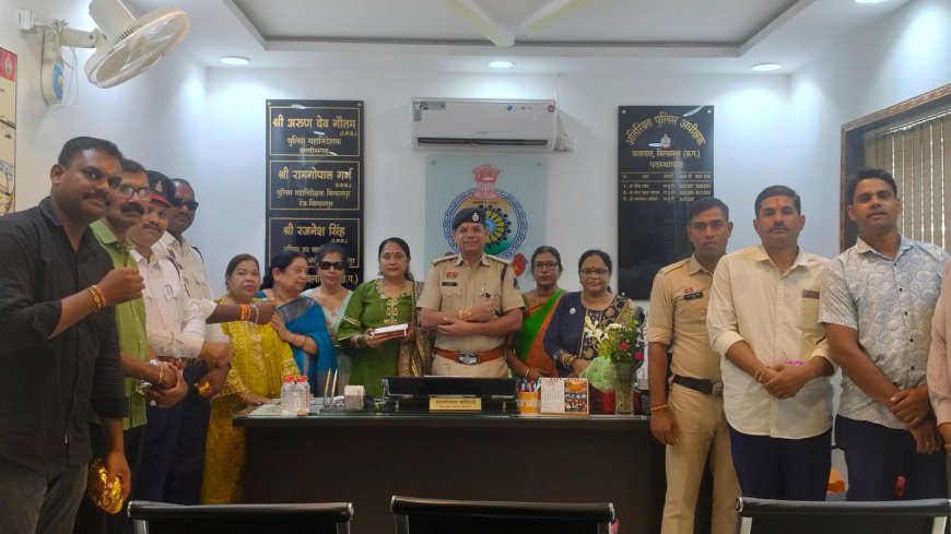लायंस क्लब बिलासपुर वसुंधरा ने पुलिस ऑफीसरों को बांधी राखियां
