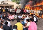 नया रायपुर में मंत्रालय स्टाफ बस में लगी आग: