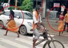 बिलासपुर के गांधी चौक पर मानसिक रूप से विक्षिप्त महिला का तांडव:
