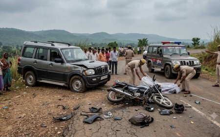 राजनांदगांव में भीषण सड़क हादसा: शिकारी महका मोड़ पर स्कॉर्पियो और बाइक की आमने-सामने भिड़ंत, 4 लोगों की मौत