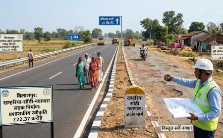 बिलासपुर: खम्हरिया-सोंठी-नवापारा मार्ग बनेगा टू-लेन,