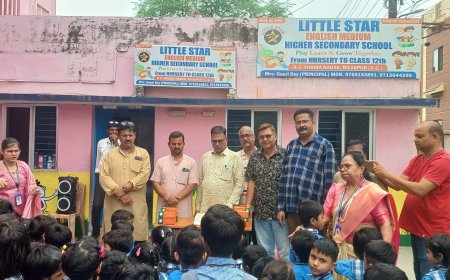 अमर अग्रवाल के जन्मदिन पर भाजपा कार्यकर्ताओं ने स्कूलों में बांटी मिठाई, बच्चों के बीच मनाया जन्मोत्सव