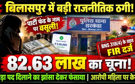 बिलासपुर में राष्ट्रीय पार्टी में बड़ा पद दिलाने के नाम पर 82.63 लाख की ठगी