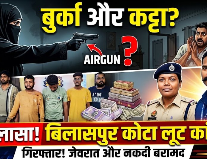बुर्का पहनकर के घर में कट्टा दिखाकर लूट, आरोपी गिरफ्तार