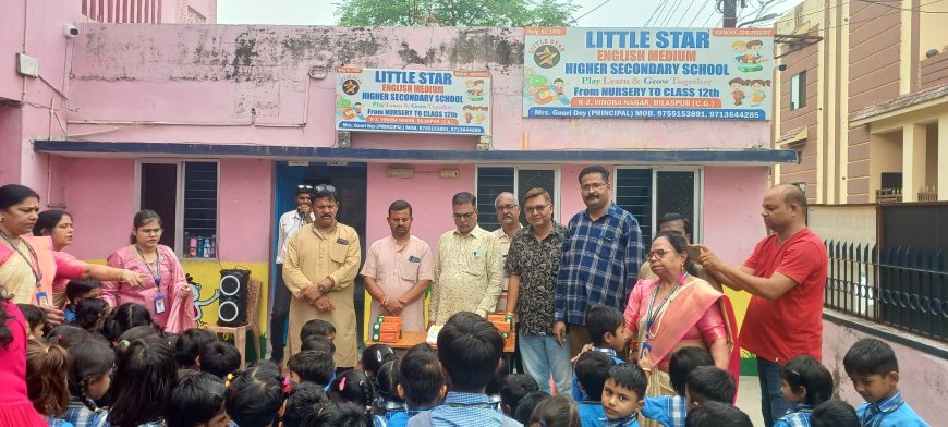 अमर अग्रवाल के जन्मदिन पर भाजपा कार्यकर्ताओं ने स्कूलों में बांटी मिठाई, बच्चों के बीच मनाया जन्मोत्सव